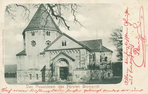 Das Mausoleum des Fürsten Bismarck gl1900 105.140