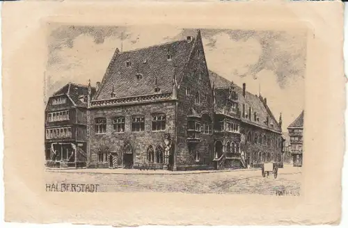 Halberstadt Rathaus auf Bütten ngl 23.000
