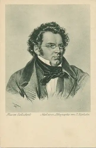 Franz Schubert nach Litho von J. Kriehuber ngl 105.237