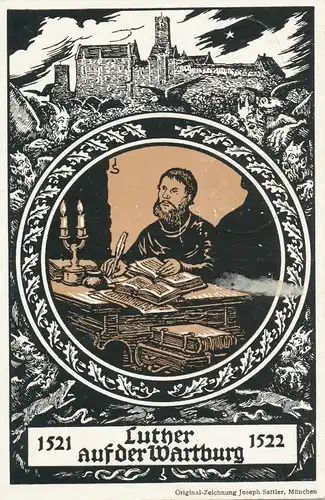 Martin Luther auf der Wartburg 1521/22 gl1921 104.875