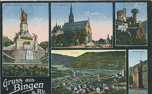 Bingen am Rhein Teilansichten feldpgl1916 130.936