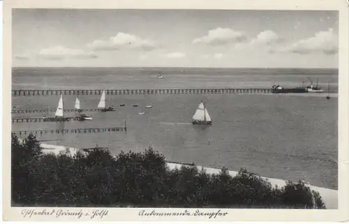 Ostseebad Grömitz ankommender Dampfer gl1936 21.461