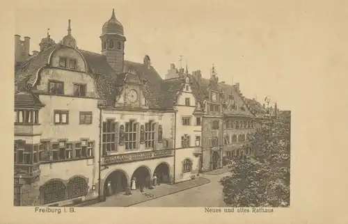 Freiburg i.B. neues und altes Rathaus ngl 108.920