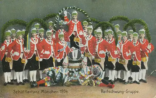 München Schäfflertanz 1914 Reifschwung gl1914 124.282