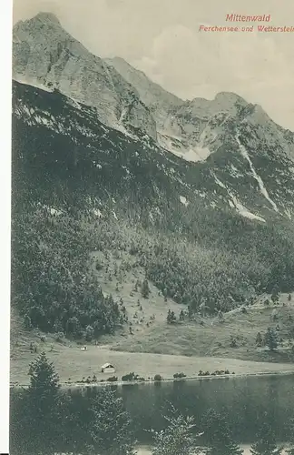 Ferchensee bei Mittenwald mit Wetterstein ngl 126.128