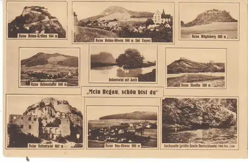 Mein Hegau, schön bist Du Mehrbildkarte gl1927 25.651