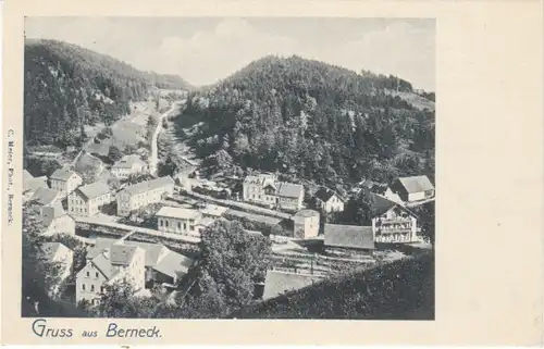 Gruß aus Berneck b.Altensteig (?) um 1900 gl19 23.218