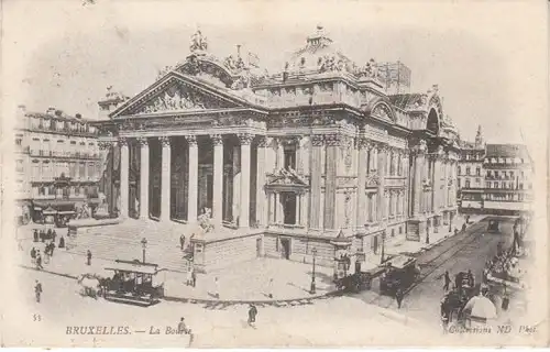 Bruxelles La Bourse Pferdebahnen ngl 21.931