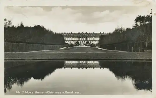 Schloss Herrenchiemsee vom Kanal aus gl1936 109.668