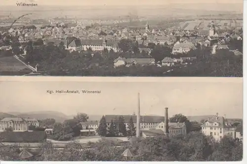 Winnenden Panorama mit Anstalt glca.1920 66.961