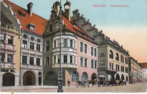 München Kgl.Hofbräuhaus Pferdedroschken gl~1910? 22.414