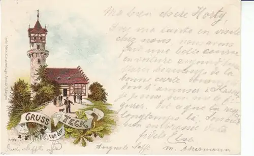 Gruss von der Teck Litho gl1899 23.280