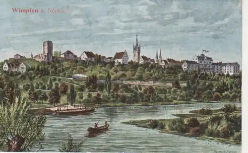 Bad Wimpfen Künstlerkarte Heinrich Rumm gl1908 84.098