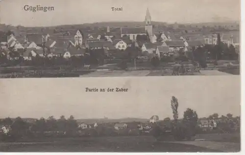 Güglingen Panorama, Prtie a.d.Zaber gl1910 84.153