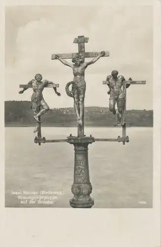 Insel Mainau Kreuzigungsgruppe auf Brücke ngl 108.508