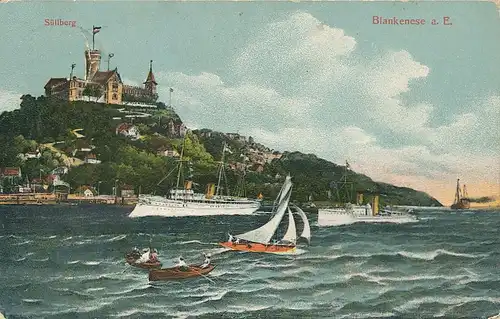 Blankenese a.E. Partie auf dem Wasser gl1910 116.396