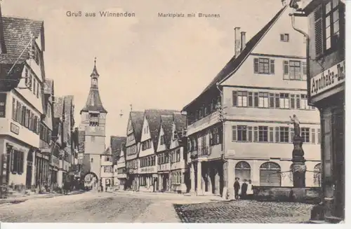Winnenden Marktplatz mit Brunnen ngl 66.966