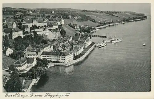 Meersburg Partie am Ufer vom Flugzeug aus ngl 108.563