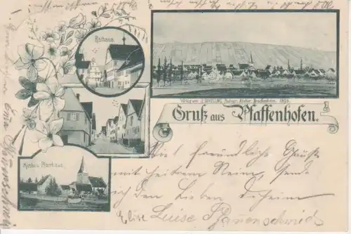 Pfaffenhofen/Württ. Rathaus Pfarrhaus gl1899 84.163