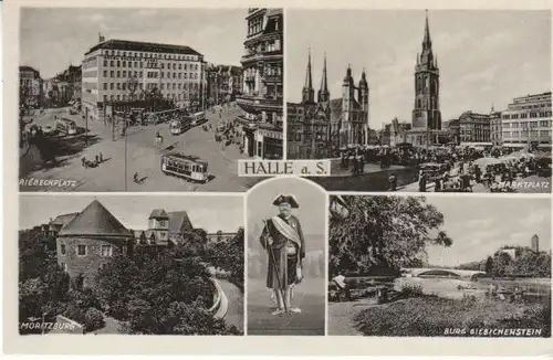 Halle/Saale Mehrbildkarte ngl B6834