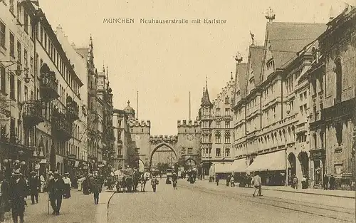 München Neuhauser-Straße mit Karlstor ngl 124.265