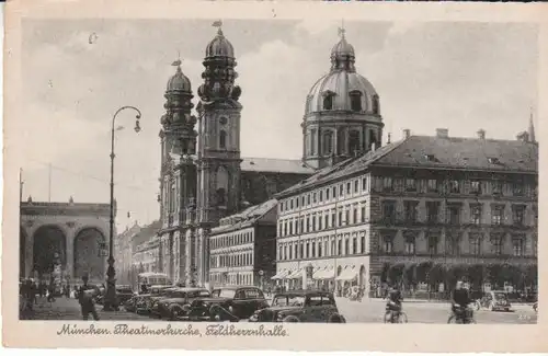 München Theatinerkirche Feldherrenhalle gl1955 B4142