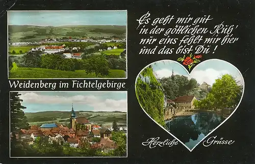 Weidenberg Teilansichten Panorama gl1975 121.728