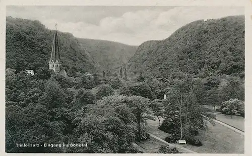 Thale (Harz) Eingang ins Bodetal gl1957 118.005