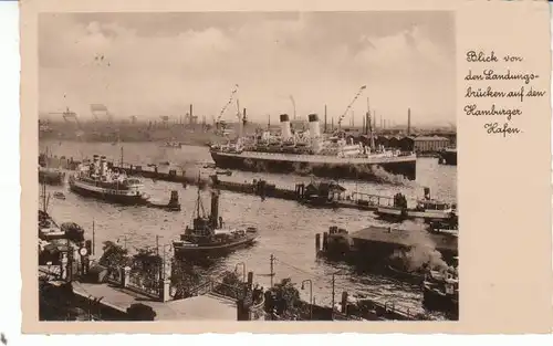 Hamburg Blick von den Landungsbrücken gl1936 24.488