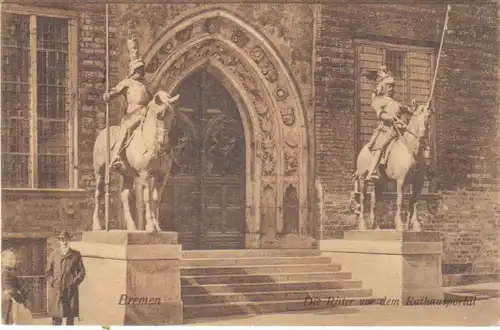 Bremen Rathaus Portal Ritter gl1908 22.787
