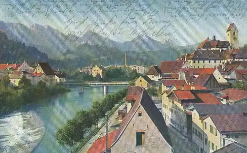 Füssen Blick gegen Süden gl1922 123.362