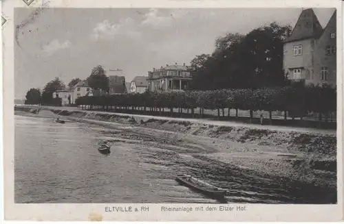 Eltville Rheinanlage mit Eltzer Hof gl1914 23.490