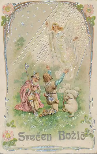 Hirten mit Engel Glizer gl1923 108.257