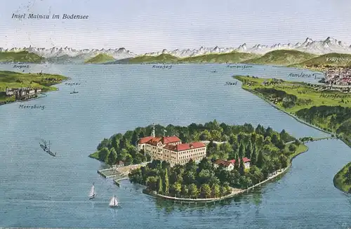 Insel Mainau und Bodensee-Panorama gl1937 108.466