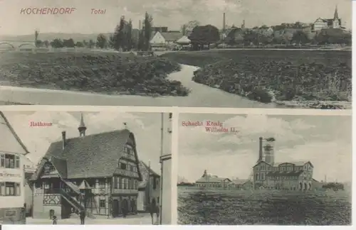 Kochendorf Rathaus Schacht König Totale gl1914 69.021