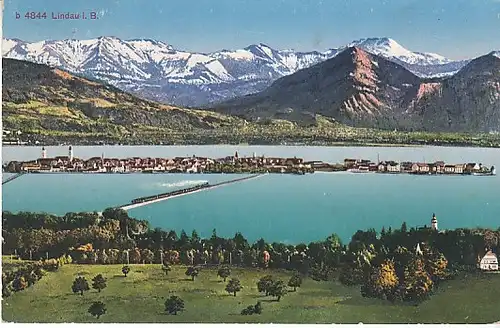 Lindau Bodensee Alpen-Panorama gl1930 C2255