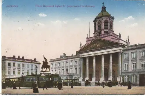 Bruxelles Place Royale Egl.St.Jaques feldpgl1916 23.694