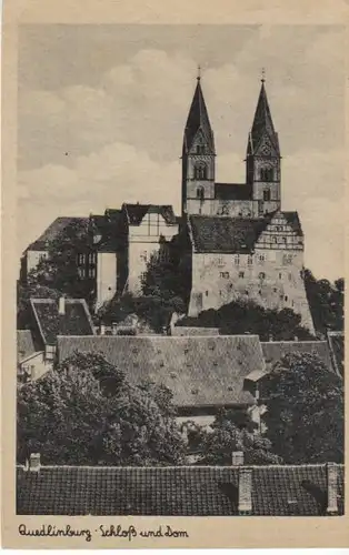 Quedlinburg Schloß und Dom gl1944 B6583