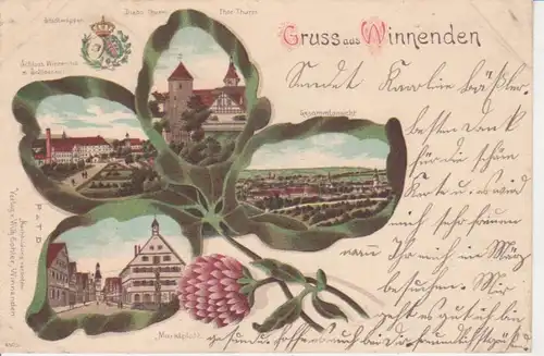 Winnenden Kleeblattlitho Teilansichten gl1902 83.995