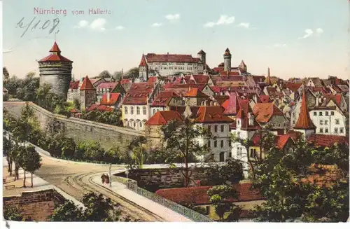 Nürnberg vom Hallertor gl1908 24.436