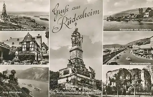 Rüdesheim a.R. Teilansichten gl1958 130.298