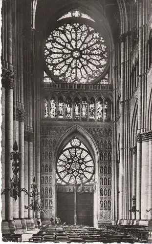 Reims La Cathédrale la Gd Rosace gl1955 28.525