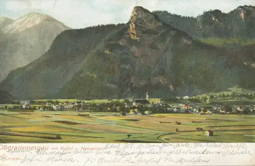 Oberammergau Totale mit Kofel Notspitze gl1908 109.057