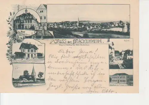 Brackenheim Rat-u.Schulhaus Bahnhof gl1899 84.161