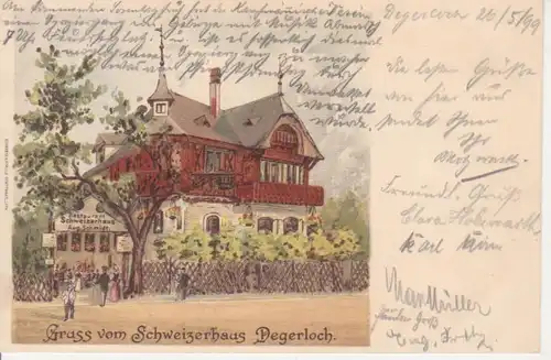 Stuttgart-Degerloch Gasthof Schweizerhaus gl1899 69.266