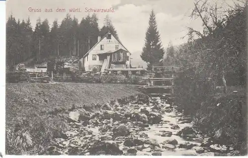 Gruss aus dem nördl.Schwarzwald Mühle gl1907 24.012