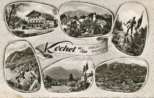 Kochel Oberbayern Mehrbildkarte gl1959 109.069
