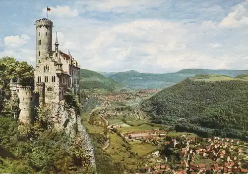Schloß Lichtenstein mit Echaztal ngl 109.914