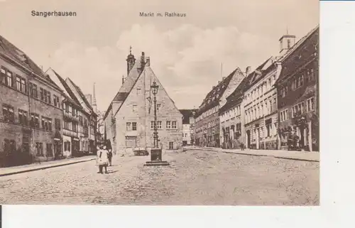 Sangerhausen Markt mit Rathaus ngl 92.151