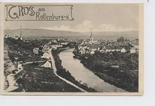 Rottenburg a.N. Panorama gl1908 51.589